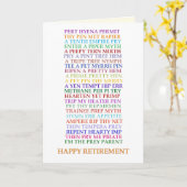 Carte Anagrammes de retraite, nouvelle version (Fleur jaune)