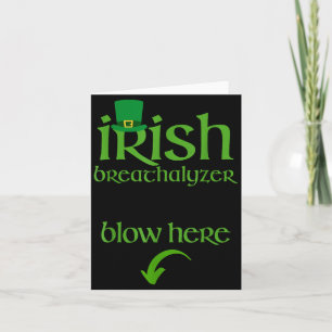 Carte Analyseur d'haleine irlandais drôle de boisson de