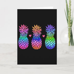 Carte Ananas Aloha Hawaï Fruits Tropicaux Été Vacances