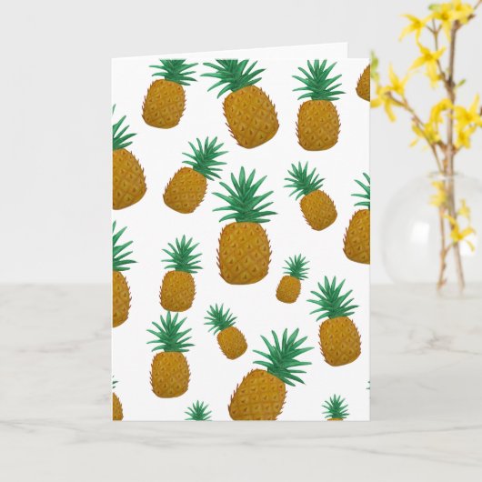 Carte Ananas dansant (Fleur jaune)