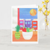 Carte Ananas d'hiver (Fleur jaune)