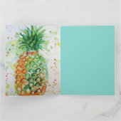 Carte Ananas Fruit Alimentation Vibes Tropical Orange Li (Intérieur)