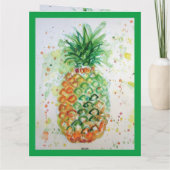 Carte Ananas Fruit Alimentation Vibes Tropical Orange Li (Dos)