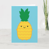 Carte Ananas Kawaii (Devant)