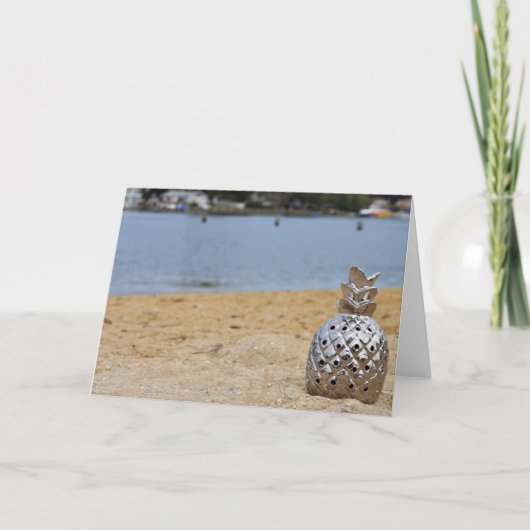 Carte Ananas sur la plage (Devant)