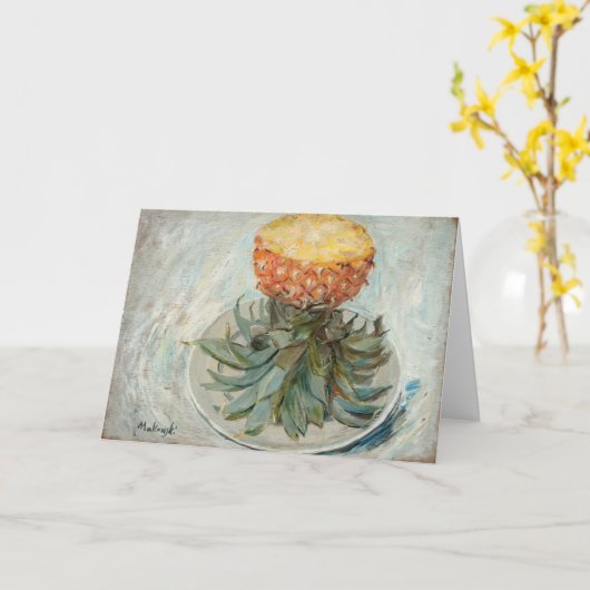 Carte Ananas sur une plaque | Tadeusz Makowski (Fleur jaune)