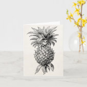 Carte Ananas vintages d'illustration d'ananas de 1800s (Fleur jaune)