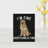 Carte Anatolian Shepherd Christmas I'm Fine Everything I (Fleur jaune)