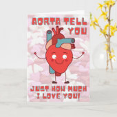 Carte Anatomie Coeur Funny Valentine Card (Fleur jaune)