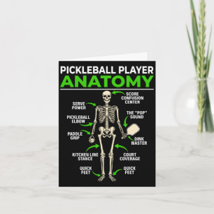 Carte anatomie de joueur de pickleball drôle dink pickle