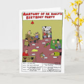 Carte Anatomie de la fête d'anniversaire d'un adulte Sam (Fleur jaune)