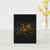 Carte Anatomie d'un vélo - pièces de vélo (Fleur jaune)
