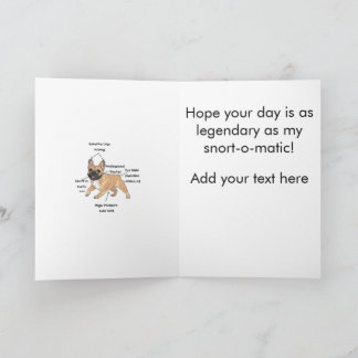 Carte Anatomie personnalisée d'un bouledogue français