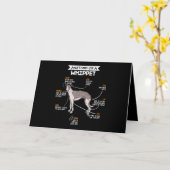 Carte anatomy of a whippet dog funny dog log (Fleur jaune)