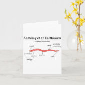 Carte Anatomy Of An Earthworm Funny Worm Earthworm Lover (Fleur jaune)