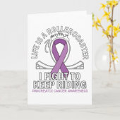 Carte Ancalypse pancréatique cancer ruban violet (Fleur jaune)