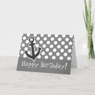 Carte Anchor de Dark Gray Polka