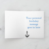 Carte Anchor design birthday (Intérieur)