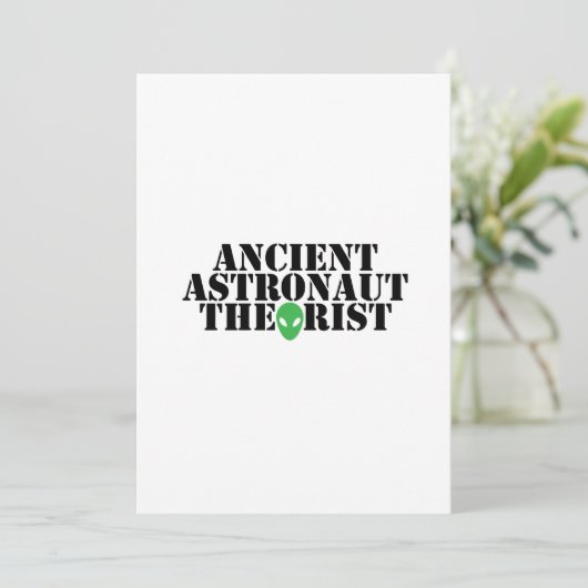 Carte Ancien astronaute théoricien Alien Amusant Anniver (Debout devant)