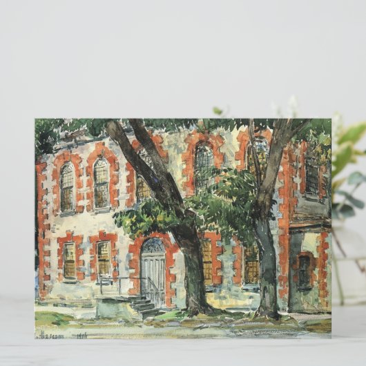 Carte Ancien bâtiment néerlandais à Fishkill, New York (Debout devant)