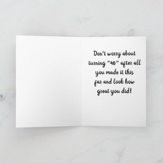 Carte ANCIEN CONSEIL CROISSANT POUR VOTRE **40ème** AVEC (Intérieur)