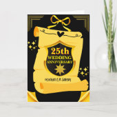 Carte Ancien défilement Noir & Objectif 25e anniversaire (Devant)