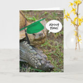 Carte Ancien diplômé de Tortoise avec Casquette vert (Fleur jaune)