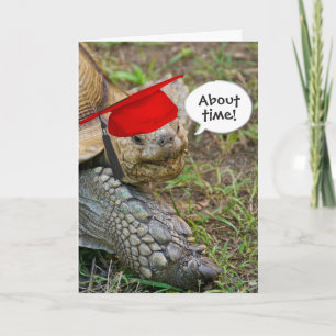 Carte Ancien diplômé en tortue avec Casquette rouge