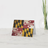 Carte Ancien drapeau du Maryland en bois (Dos)