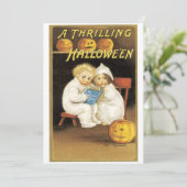 Carte Ancien Halloween Ghost Story Enfants (Debout devant)