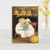 Carte Ancien Halloween Ghost Story Enfants (Fleur jaune)