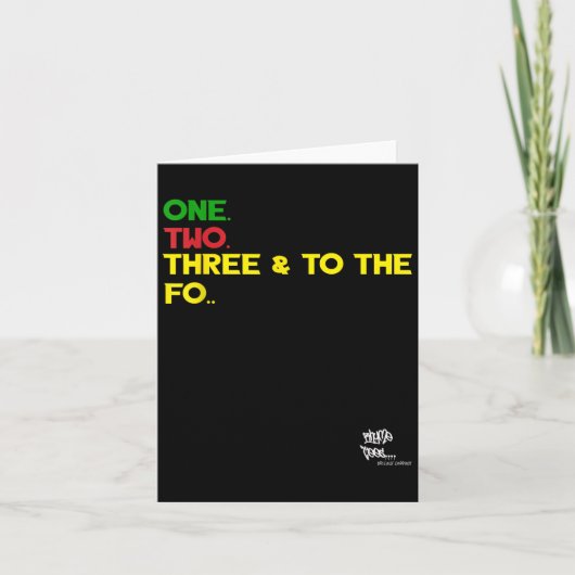 Carte Ancien Hip hop Rap Merch Un Deux Trois Devis 9 (Devant)