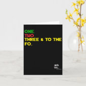 Carte Ancien Hip hop Rap Merch Un Deux Trois Devis 9 (Fleur jaune)