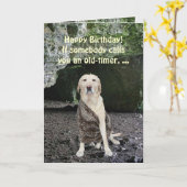 Carte Ancien minuteur personnalisable (Fleur jaune)