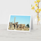 Carte Ancien Obélisque à Louxor, Egypte, (Fleur jaune)