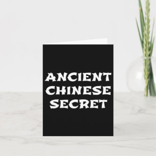 Carte Ancien secret chinois drôle Halloween Sauce T Shi