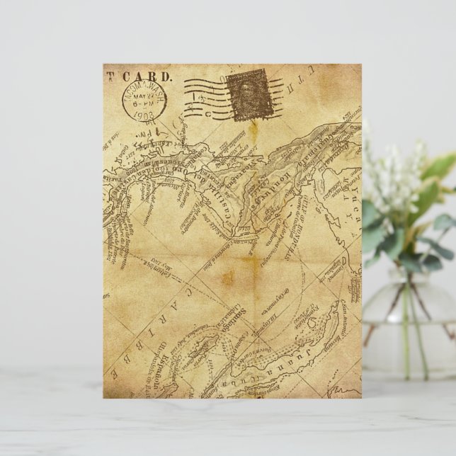 Carte ancienne (Debout devant)