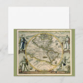 Carte ancienne, 1596, America Sive Novus Orbis (Devant / Derrière)