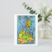 Carte ancienne de Block Island (Debout devant)