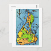 Carte ancienne de Block Island (Devant / Derrière)