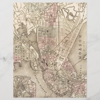 Carte ancienne de Boston (1880)