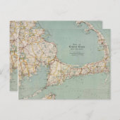Carte ancienne de Cape Cod, Massachusetts (Devant / Derrière)