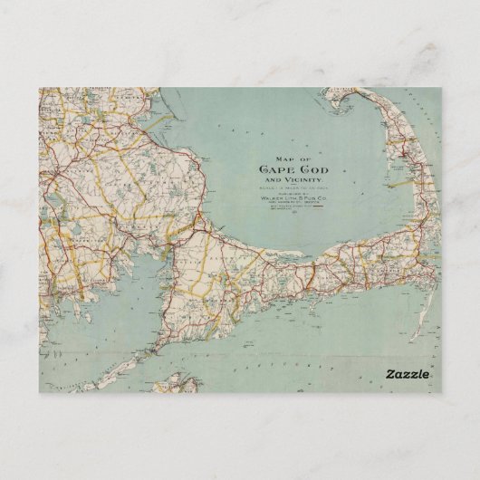 Carte ancienne de Cape Cod, Massachusetts (Dos)