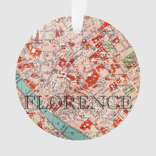Carte ancienne de Florence (devant)