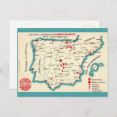 Carte ancienne de l'Espagne (Devant / Derrière)