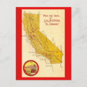 Carte ancienne de l'État de Californie (Devant)