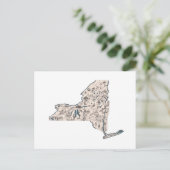 Carte ancienne de l'État de New York avec images v (Debout devant)