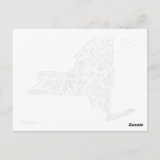 Carte ancienne de l'État de New York avec images v (Dos)