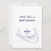 Carte ancienne de l'île de Nantucket MA Bleu marin (Devant)