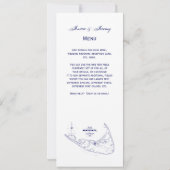 Carte ancienne de l'île de Nantucket MA Bleu marin (Dos)